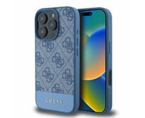 Kryt Case Guess GUHCP16XG4GLBL Apple iPhone 16 Pro Max hardcase 4G Bottom Stripe blue