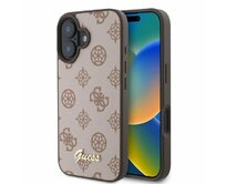 Kryt Case Guess GUHMP16SPGPYSW Apple iPhone 16 hardcase Peony Script MagSafe brown