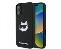 Kryt Case Karl Lagerfeld KLHMP16SSCHPPLK Apple iPhone 16 hardcase Silicone Choupette Head Print MagSafe black