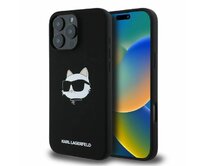 Kryt Case Karl Lagerfeld KLHMP16XSCHPPLK Apple iPhone 16 Pro Max hardcase Silicone Choupette Head Print MagSafe black