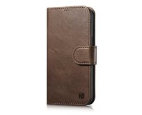 Knížkové pouzdro iCarer Oil Wax Wallet Anti-RFID 2in1 Apple iPhone 14 brown