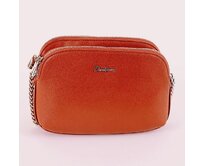 Tříoddílová hnědá crossbody kabelka David Jones 6412-2 hnědá, syntetická kůže