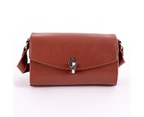 Hnědá pevnější crossbody kabelka David Jones 6433-1 hnědá, syntetická kůže