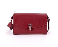 Tmavěčervená pevnější crossbody kabelka David Jones 6433-1 červená, syntetická kůže