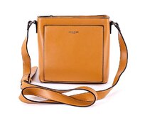 Hořčicová pevná crossbody kabelka David Jones CM5860 oranžová, syntetická kůže