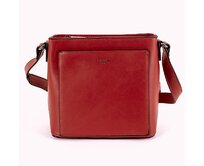 Tmavěčervená pevná crossbody kabelka David Jones CM5860 červená, syntetická kůže