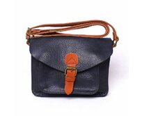 Malá/střední tmavěmodrá crossbody kabelka FLORA&amp;CO H6788 modrá, syntetická kůže