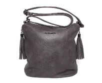 Středně velká šedá crossbody kabelka FLORA&amp;CO H7150 šedá, syntetická kůže