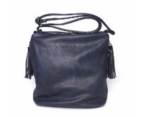 Středně velká tmavěmodrá crossbody kabelka FLORA&amp;CO H7150 modrá, syntetická kůže