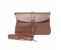 Hnědá kožená kabelka na rameno/do ruky/crossbody no. 222 hnědá, kůže