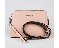 Malá pevná světlerůžová crossbody kabelka FLORA&amp;CO F3772 růžová, syntetická kůže