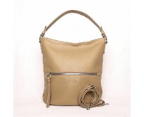 Hnědozelená (khaki) kabelka na rameno i crossbody David Jones 6518-1 hnědá, syntetická kůže