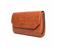 Pevná hnědá crossbody kabelka David Jones 6524-1 hnědá, syntetická kůže