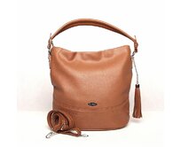 Hnědá kabelka na rameno i crossbody David Jones CM6089 hnědá, syntetická kůže