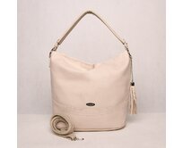 Béžovo-šedá kabelka na rameno i crossbody David Jones CM6089 béžová, syntetická kůže