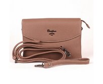 Tříoddílová tmavěrůžová crossbody kabelka (psaníčko) David Jones CM4028 růžová, syntetická kůže