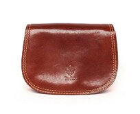 Hnědá malá kožená crossbody kabelka no. 46 hnědá, kůže