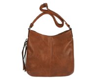 Tmavěhnědá crossbody kabelka Ines Delaure no. 69 hnědá, syntetická kůže