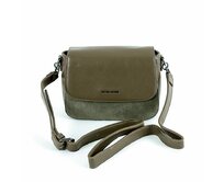 Khaki pevná crossbody kabelka David Jones 6441-1 zelená, syntetická kůže