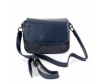 Tmavěmodrá pevná crossbody kabelka David Jones 6441-1 modrá, syntetická kůže