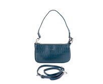 Malá paví modrá kabelka na rameno či crossbody David Jones CM6256A modrá, syntetická kůže