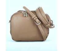 Šedohnědá (velbloudí) crossbody kabelka David Jones CM3521 šedá, syntetická kůže