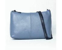 Malá světlemodrá kožená kabelka na rameno/do ruky/crossbody Vera Pelle no. 32 modrá, kůže