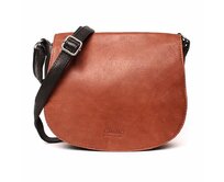 Černo-hnědá malá/střední kožená crossbody kabelka CiNiNO 1827 černá, kůže