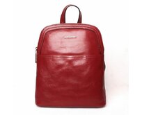 Dámský luxusní tmavěčervený střední batoh/crossbody Marta Ponti, obsah cca. 5l červená, kůže