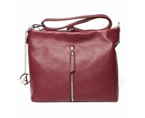 Luxusní vínová kožená crossbody kabelka Alex&amp;Co (Gianni Conti) 815 červená, kůže