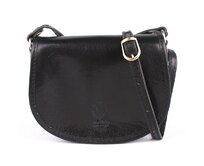 Černá malá kožená crossbody kabelka MINI černá, kůže