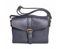 Malá tmavěmodrá crossbody kabelka FLORA&amp;CO F2524 modrá, syntetická kůže