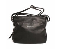 Malá černá crossbody kabelka ROMINA&amp;CO DF06 černá, syntetická kůže