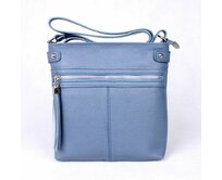 Malá kožená modrá crossbody kabelka Vera Pelle no. 60 modrá, kůže