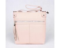 Malá kožená světlerůžová crossbody kabelka Vera Pelle no. 60 růžová, kůže