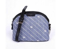 Malá pevná džínově modrá crossbody kabelka David Jones CH21050 modrá, syntetická kůže