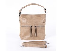 Středně velká hnědá kabelka na rameno i crossbody ROMINA &amp; CO D191/22 hnědá, syntetická kůže