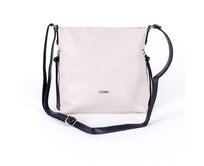 Malá/střední slonově bílá crossbody kabelka David Jones 6727-1A bílá, syntetická kůže