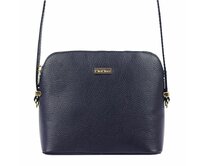 Malá kožená tmavěmodrá crossbody kabelka Mia More no. 008 modrá, kůže