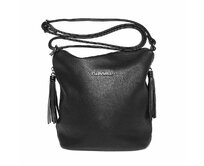 Malá/středně velká černá crossbody kabelka FLORA&amp;CO H5623 černá, syntetická kůže