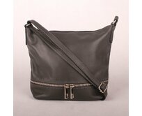 Šedá malá/střední kožená crossbody kabelka no. 192 šedá, kůže