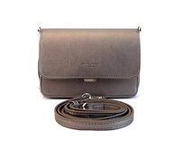 Čtyřoddílová malá pevná stříbrná crossbody kabelka David Jones 5805-2 šedá, syntetická kůže