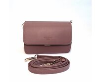 Čtyřoddílová malá pevná růžovofialová crossbody kabelka David Jones 5805-2 růžová, syntetická kůže