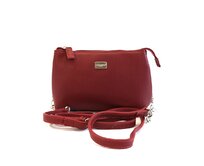 Malá tmavěčervená crossbody kabelka David Jones CM3934 červená, syntetická kůže