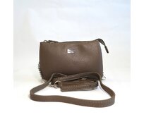 Malá hnědošedá crossbody kabelka David Jones CM3934 hnědá, syntetická kůže