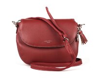 Tmavěčervená (vínová) crossbody kabelka David Jones 5824-1 červená, syntetická kůže