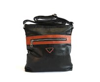 Středně velká černá crossbody kabelka ROMINA &amp; CO D118 černá, syntetická kůže