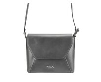 Tmavěšedá kožená crossbody kabelka Patrizia Piu no. 04 šedá, kůže