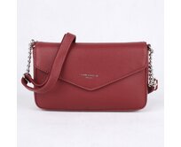 Malá tmavěčervená crossbody kabelka David Jones CM5473 červená, syntetická kůže