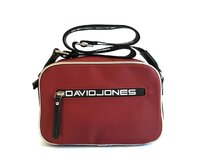 Tmavěčervená crossbody kabelka David Jones CM5478 červená, syntetická kůže